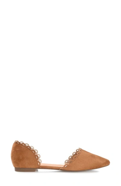 Journee Collection Collection Women's Jezlin Flat In Cognac