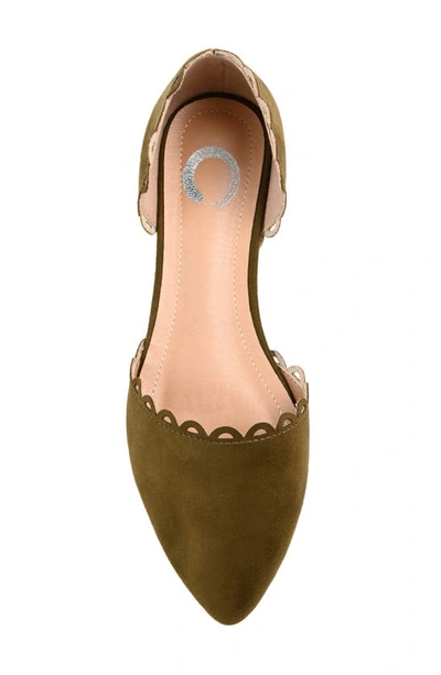 Journee Collection Collection Women's Wide Width Jezlin Flat In Green