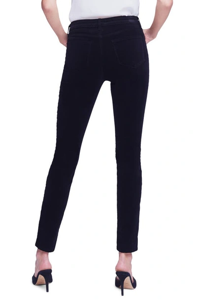 Shop L Agence Jyothi High Waist Split Ankle Skinny Jeans In Noir