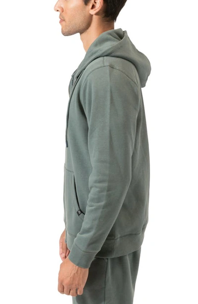 Shop Threads 4 Thought Organic Cotton Blend Zip Hoodie In Marsh