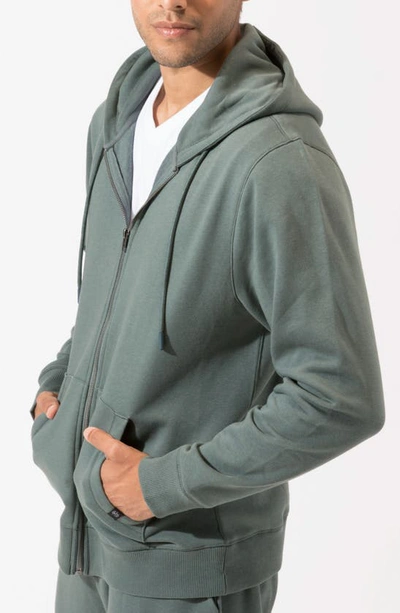 Shop Threads 4 Thought Organic Cotton Blend Zip Hoodie In Marsh