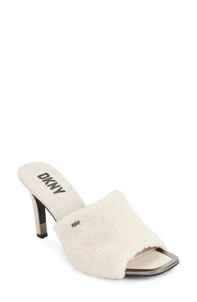 Shop Dkny Bronx Slip-on Mule Sandal In Vanilla