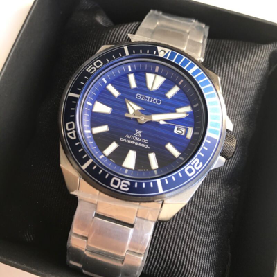 Pre-owned Seiko Srpc93k1 Prospex Turtle Save The Ocean Automatic Diver Silver Steel Watch