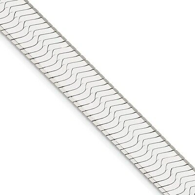 Pre-owned Phoenix Fire Corporation Solid 925 Silver Herringbone Chain Necklace | Designs By Nathan | 10.5mm 18" |