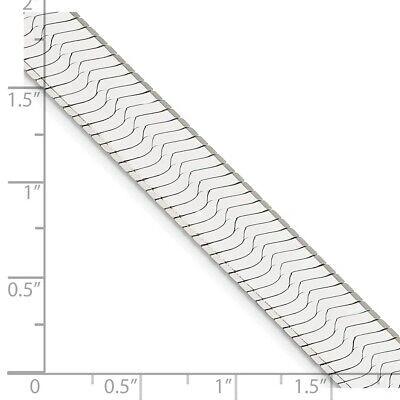 Pre-owned Phoenix Fire Corporation Solid 925 Silver Herringbone Chain Necklace | Designs By Nathan | 10.5mm 18" |