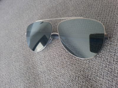 Pre-owned Ic! Berlin Ic Berlin Aviator Sunglasses Model Maik O Color Chrome Blue L. Mirror Lenses 61