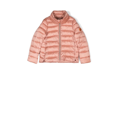 Shop Save The Duck Pink Iris Padded Jacket
