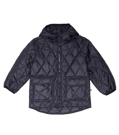 Shop Il Gufo Quilted Jacket In Blue/blue