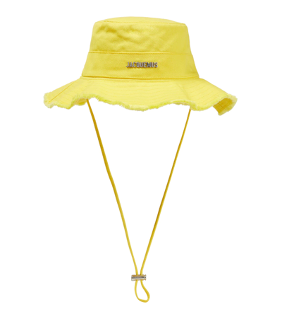Shop Jacquemus Le Bob Artichaut Bucket Hat In Yellow