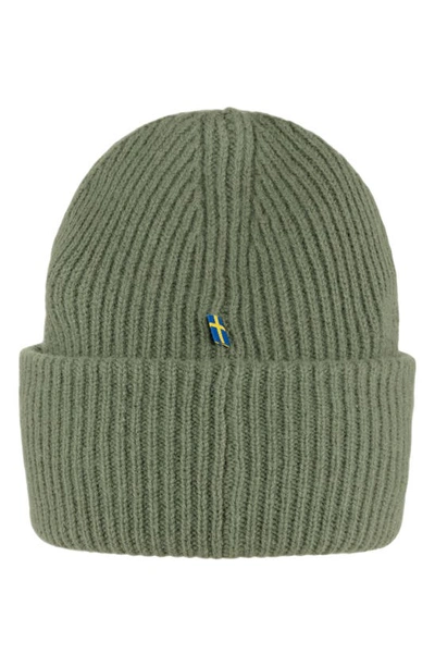 Shop Fjall Raven 1960 Logo Beanie In Caper Green