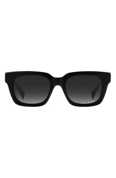 Shop Missoni 56mm Rectangular Sunglasses In Black/ Grey Shaded