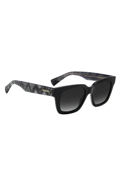 Shop Missoni 56mm Rectangular Sunglasses In Black/ Grey Shaded