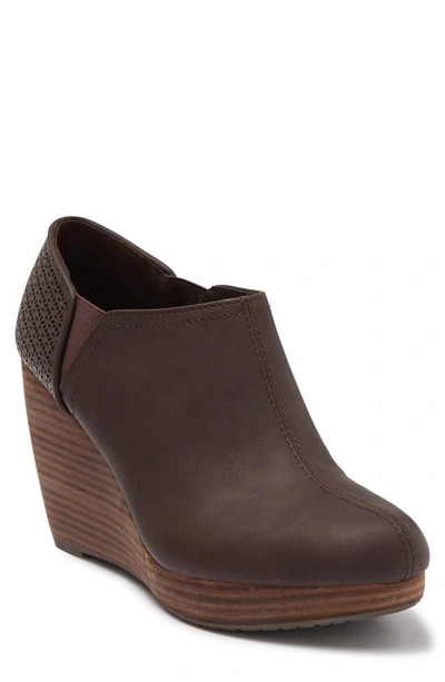 Shop Dr. Scholl's Dr. Scholls Harlow Wedge Bootie In Dark Brown