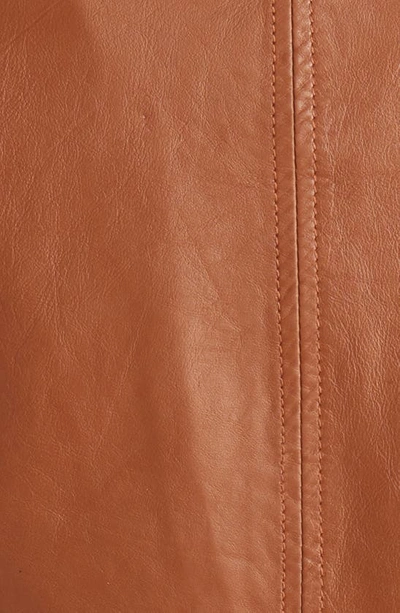 Sam Edelman Leather Moto Jacket In Cognac