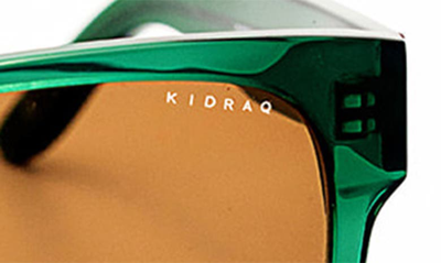 Shop Kidraq Adult & Kid Ocean Wave Sunglasses In Hornet Green