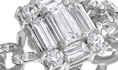 Mindi Mond Clarity Cube Diamond Link Ring In 18k Wg