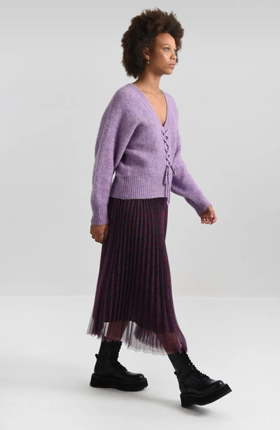 Shop Molly Bracken V-neck Sweater In Lilac