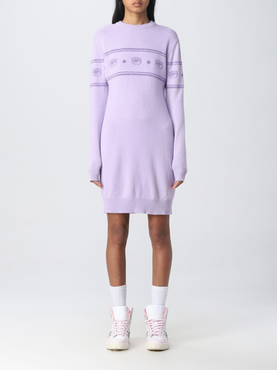 Shop Chiara Ferragni Dress  Woman Color Lilac