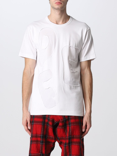 Shop Comme Des Garçons Shirt T-shirt  Men Color White