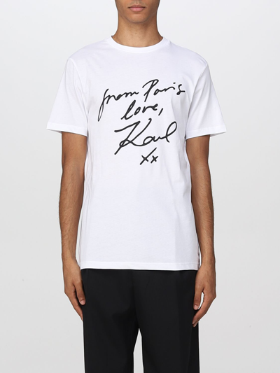 Shop Karl Lagerfeld T-shirt  Men Color White