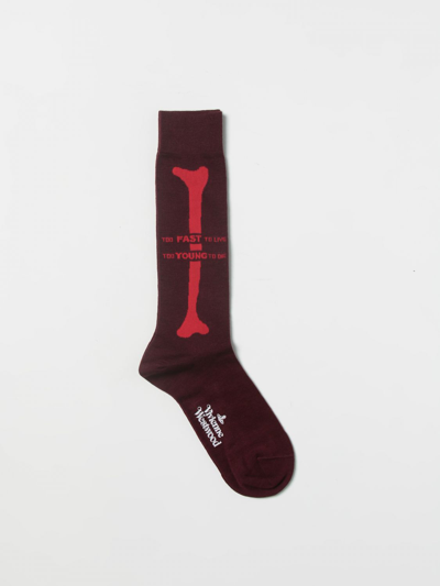 Shop Vivienne Westwood Socks  Men Color Burgundy