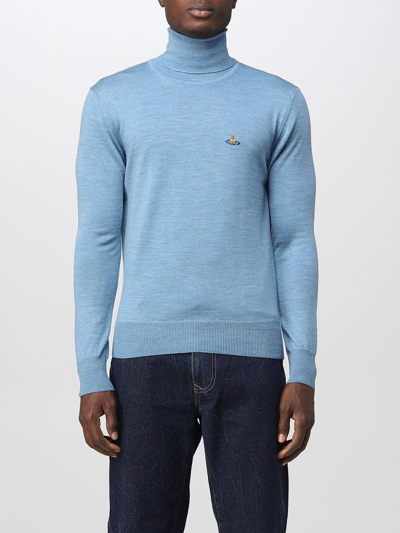 Shop Vivienne Westwood Sweater  Men Color Gnawed Blue