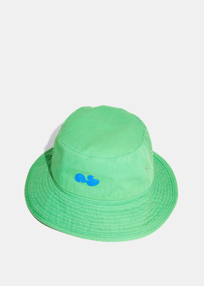Shop Acne Studios Green Bubble Logo Bucket Hat