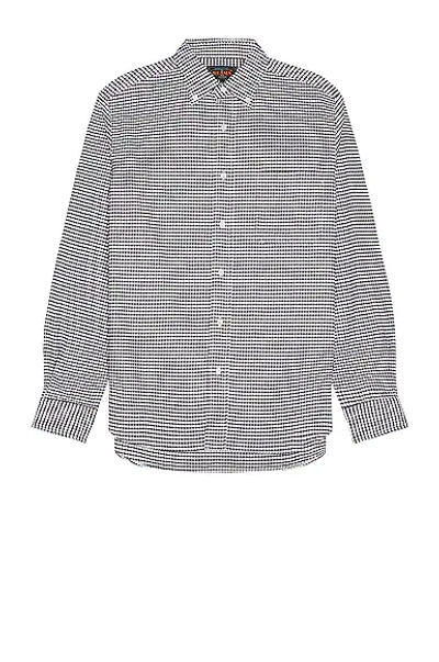 Shop Beams B.d Gingham Check Oxford In Black