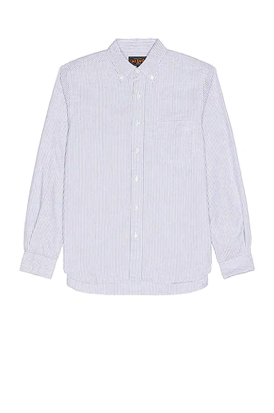 Beams B.d Oxford Candy Stripe In Blue