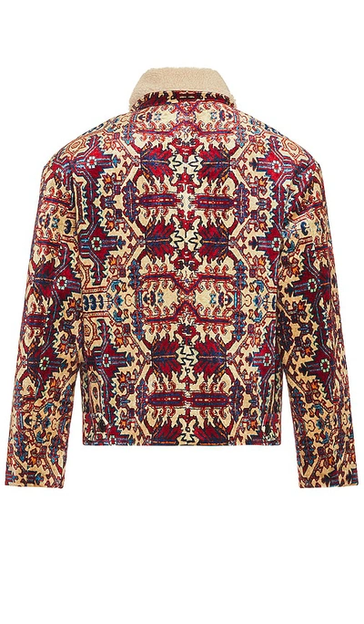 Shop Isabel Marant Gustave Tapestry Coat In Red