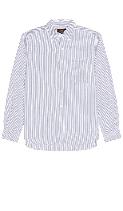 Beams B.d Oxford Candy Stripe In Blue