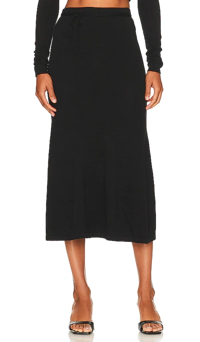 Shop Lpa Caliana Tie Midi Skirt In Black