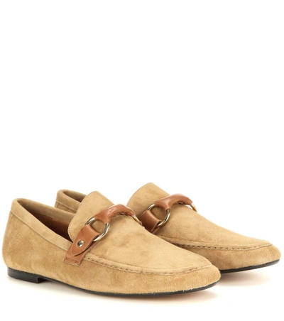 Isabel Marant Farlow Suede Slippers In Camel