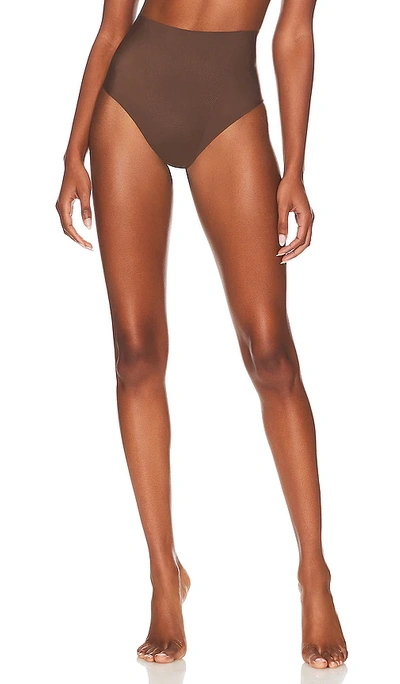 Shop Commando Zone Smoothing Thong In Mocha