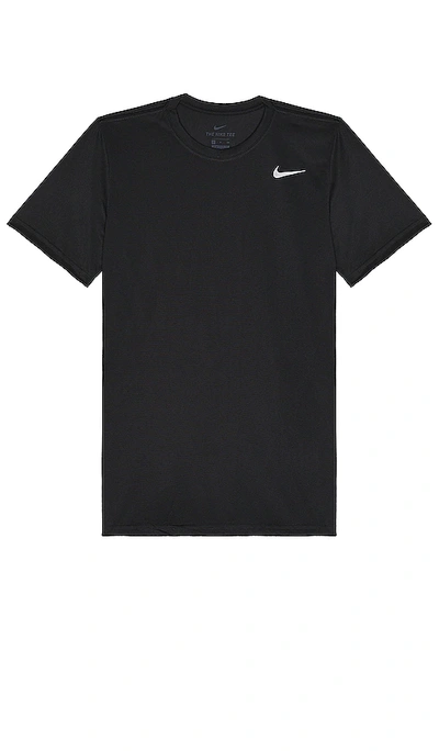 Shop Nike Training T-shirt In Black & Matte Silver