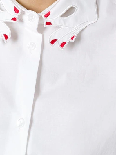 Shop Vivetta Embroidered Hand Collar Shirt
