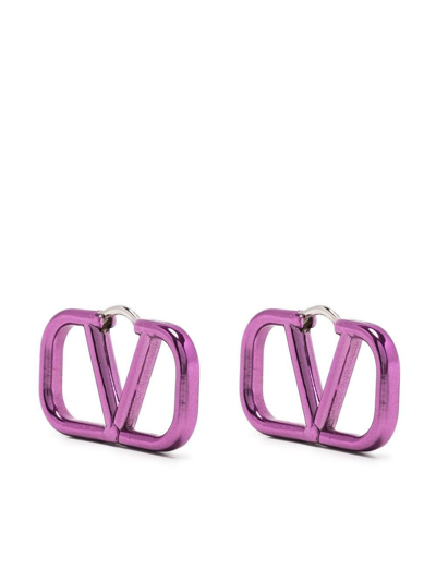 Shop Valentino Vlogo Signature Earrings In Pink