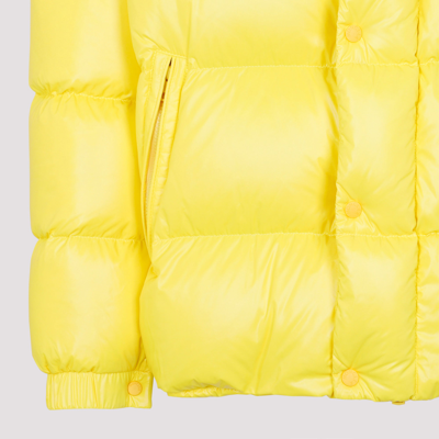 Shop Moncler Genius Dervox Jacket Wintercoat In Yellow &amp; Orange