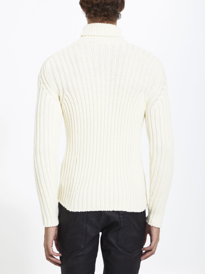 Shop Ten C White Wool Turtleneck