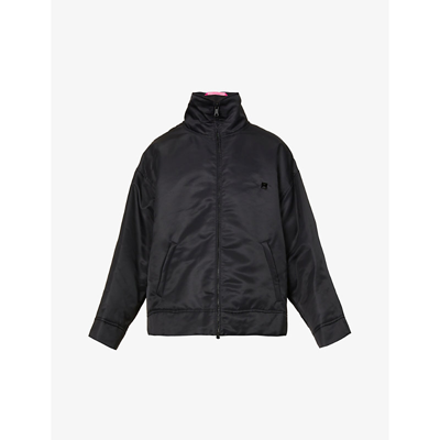 Shop Valentino Stud-embellished Boxy-fit Shell Jacket In Nero