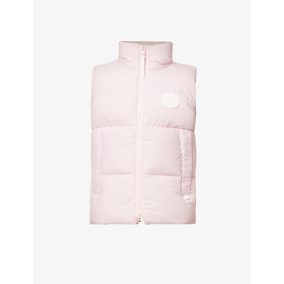Shop Canada Goose Men's Sunset Pink Everett Quilted Regular-fit Recycled Shell-down Vest