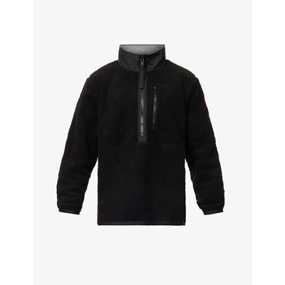 Shop Canada Goose Men's Black Renfrew Relaxed-fit Recycled Wool-blend Sweatshirt