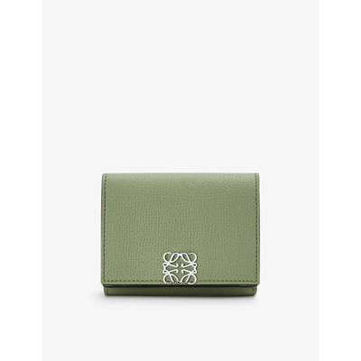 Shop Loewe Womens Rosemary Anagram-embellished Grained-leather Wallet
