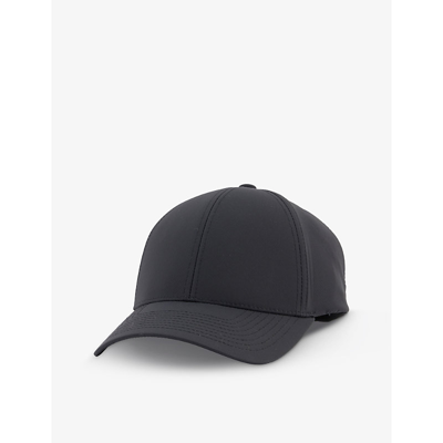 Shop Varsity Headwear Six-panel Woven Baseball Cap In Black