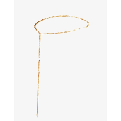 Shop Jacquemus Women's Gold Signature Brass Belt