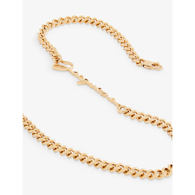Shop Jacquemus Women's Gold Signature Brass Belt