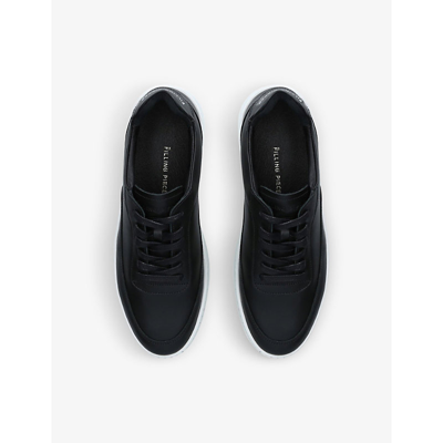Shop Filling Pieces Mondo 2.0 Ripple Low-top Leather Trainers In Black