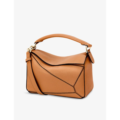 Shop Loewe Women's Light Caramel Puzzle Small Leather Shoulder Bag