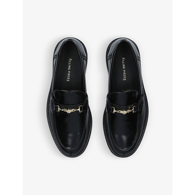 FILLING PIECES FILLING PIECES MENS BLACK POLIDO SNAFFLE-DETAIL LEATHER LOAFERS 57577969