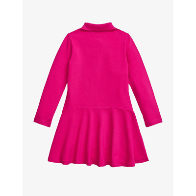 Shop Ralph Lauren Polo  Girls Sport Pink Kids Julie Stretch-cotton Polo Dress 2-6 Years